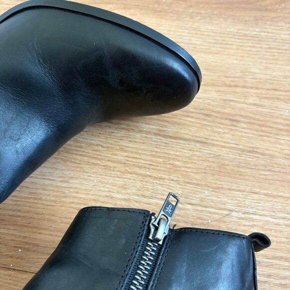 Frye Meghan Leather Heeled Ankle Booties Black Women’s Size 7 B - Picture 5 of 12